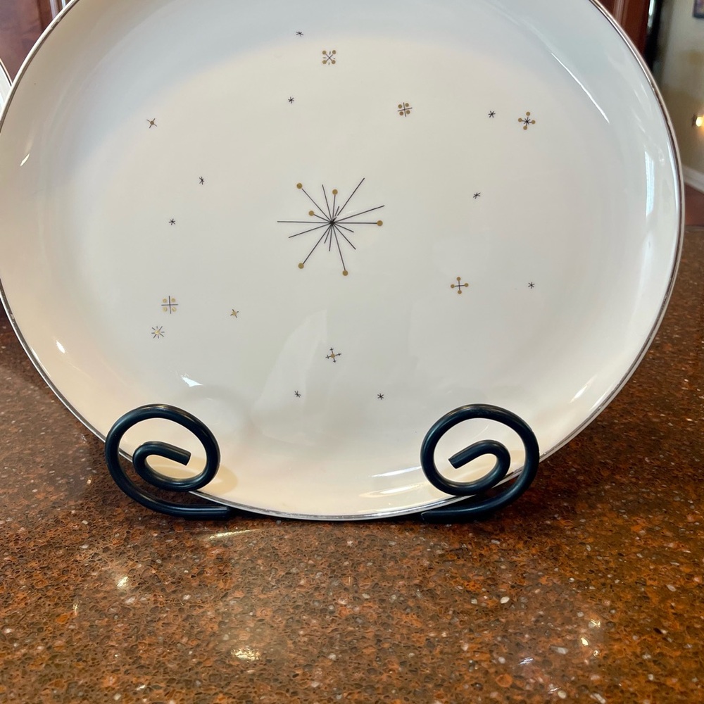 Evening Star white and platinum 12 inch platter